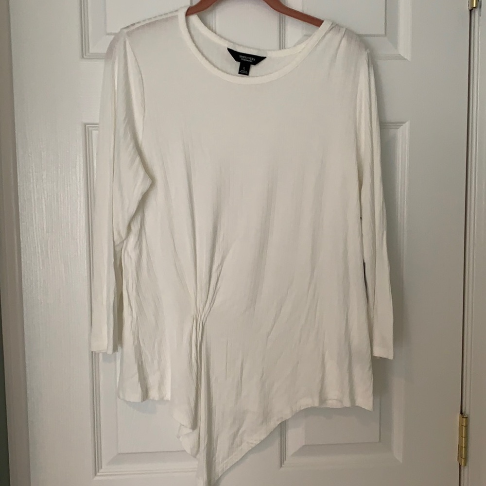 Vera Wang striped long sleeve top